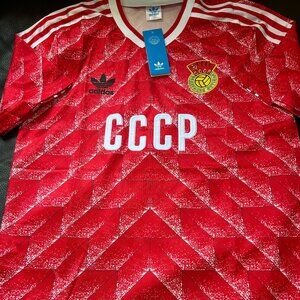 USSR Soviet Union National Team RETRO JERSEY Sz Men's M,L,XL or 2X NWT by Adidas